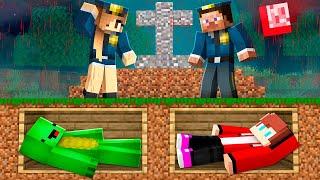 JJ and Mikey Buried Alive by Police in BLOOD RAIN in Minecraft! - Maizen