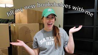 unpack my books with me + new bookshelf tour!