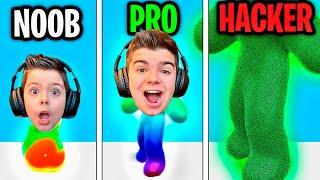 NOOB vs PRO vs HACKER EN BLOB RUNNER 3D!!!