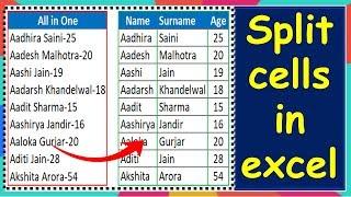 How to Split cells in excel | How to split one column into multiple columns in Excel