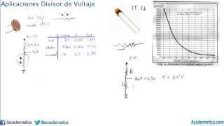 Aplicación del divisor de voltaje - fotoresistor - Termistor