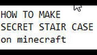 Minecraft | how to make secret staircase Auto buttom