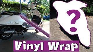 Vinyl Wrapping Scooter