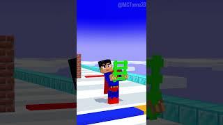 LADDER MASTER RUNNER CHALLENGE  with SUPERMAN-MINECRAFT CHALLENGE #shorts #fypシ