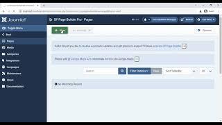 Page Builder Import Page - Joomla 4