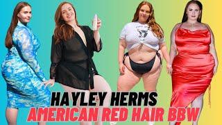 Hayley Herms Beautiful Red Hair American Plussize Model, Actress, Insta Curvy Celebrity, Biography