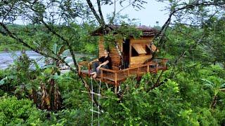 Membuat Rumah Pohon Mewah - Tempat Perkemahan yang Nyaman saat Hujan