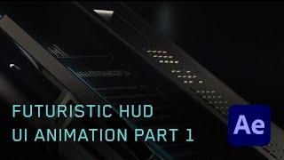 Futuristic HUD UI animation part 1