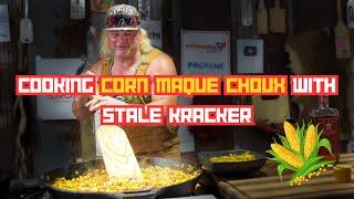 Cooking Corn Maque Choux with Stale Kracker