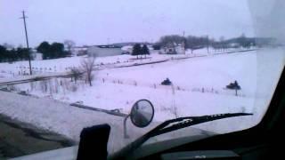 Kids Riding Snow Mobiles In Wisconsin