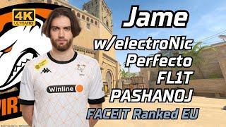 【4K】Jame w/Perfecto/electroNic/FL1T/PASHANOJ (mirage) | FACEIT Ranked EU | Jun 15, 2024 #cs2 #pov