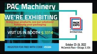 Experience our machinery LIVE at Pack Expo International - See our preview