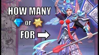 How many diamonds or crystal or aurora for Zilong's Changbanpo Commander skin