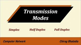 Transmission Modes in Network | Simplex | Half Duplex | Full Duplex | Transmission Modes Animation