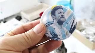 We provide the same Button Making Supplies as Tecre company.DIY Messi Pin Buttons World Cup gifts.