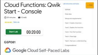 Cloud Functions: Qwik Start - Console | GSP081 | Google Cloud | QUICK-GCP-LAB | 2024 #qwiklabs