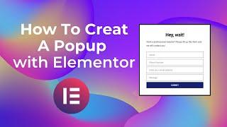 How To Create A Popup in WordPress Website with Elementor | Hustle Popup plugin