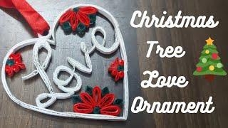 DIY Christmas ornament / Paper Quilling decorative piece / Love word hanging ornament