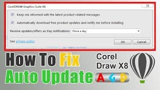 How To Fix Auto Update Of Coreldraw X8 - Save Disable, Print Disable, Export Disable
