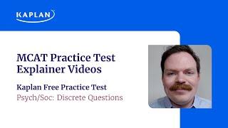 Psych-Soc Discretes - Kaplan Free Practice Test Explainer Video