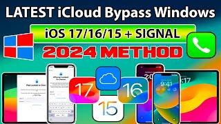  NEW iCloud Bypass iOS 17.4.1/16.7.7/15.8 Windows with Sim/Signal/Network & Jailbreak iOS 17/16/15