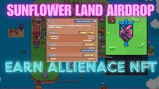 Sunflower Land Airdrop : Mint  FREE Earn Alliance Banner & collect Evie's Airdrop