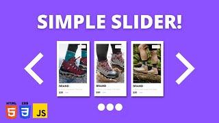 How To Make Ecommerce Website Image Slider with HTML CSS Javascript -EASY TUTORIAL
