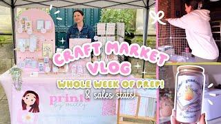 CRAFT MARKET VLOG  come to my first craft fair of 2024 with me  whole week of prep & sales stats!
