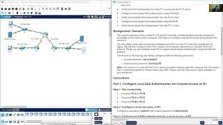 26.2.5 Packet Tracer - Configure AAA Authentication on Cisco Routers