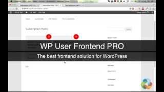 WP User Frontend PRO