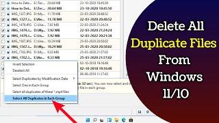 How to Delete All Duplicate Files from Windows 11/ Windows 10 Laptop/PC.