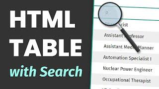 Easily Create Searchable HTML Tables with JavaScript
