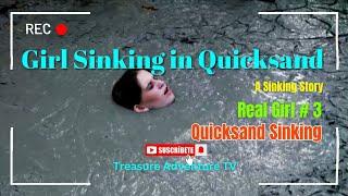 Girl Trapped in Quicksand and Sinking Fast!- Will She Escape?#survival #adventure #quicksand