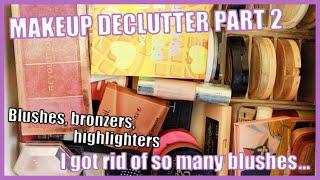 Decluttering my blushes, highlighters, bronzers & powders! 2022 Declutter Part 2 | Auroreblogs