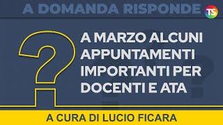 Scadenze marzo: tutte le informazioni per docenti e Ata