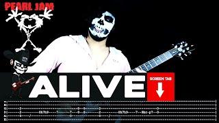 【PEARL JAM】[ ALIVE ] cover by Masuka | LESSON | GUITAR TAB