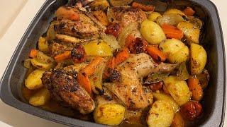 Best ever oven baked chicken//دجاج بالفرن mrishk ba frn #chicken #delicious