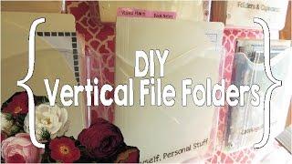 DIY Vertical File Folders