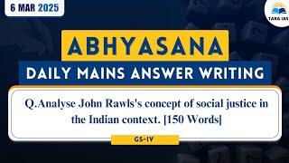 Abhyasana with #TaraIAS Daily Mains Answer Writing Practice Series for UPSC | 06 MARCH 2025 | GS IV