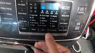 Samsung Front Load Washer Test Mode (RPM & Pressure Sensor)