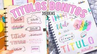 39 TITULOS BONITOS Y FACILES PARA TUS APUNTES!! ️SIN LETTERING - Tutoriales Belen