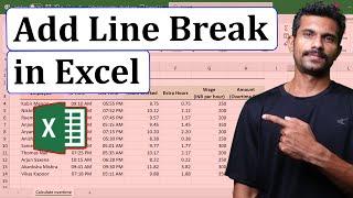 Add Line Break in Excel