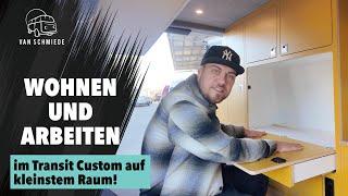 Wohnen und Arbeiten im Transit Custom mit Hochdach // Individualausbau