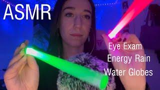 ASMR Energy Rain, Eye Exam, Water Globes (Erin’s CV) for sleep, comfort and relaxation