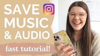 How to SAVE MUSIC on Instagram Reels (FAST & EASY TUTORIAL)