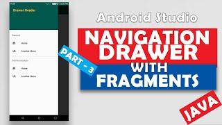 Navigation Drawer With Fragments (2020) | Part 3/4 | Android Studio Navigation Drawer Tutorial