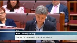 Senator Wong's Statement on Parliamentary Behaviour