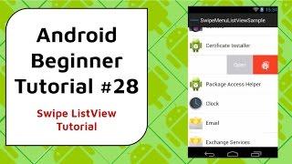 Android Beginner Tutorial #28 - Swipe ListView Tutorial