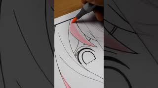 Drawing Anya Traditional VS Digital PT.1 (#shorts)- Anime Duck Art