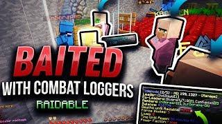 WE BAITED THEM WITH 3 COMBAT LOGGERS + INSANE PEARL *RAIDABLE*  | Minecraft HCF